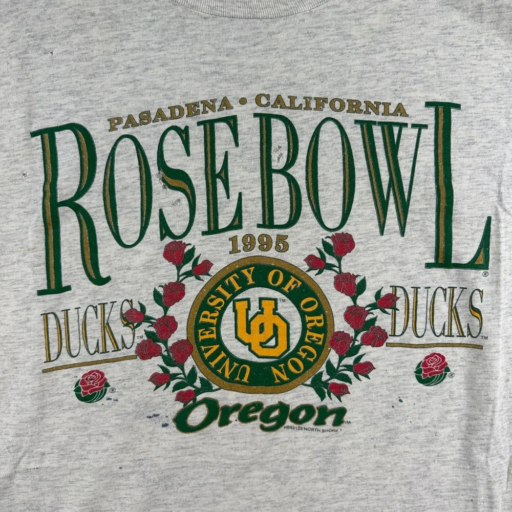 Vintage 1995 Rose Bowl Oregon Ducks T-Shirt Men XXXL Made in USA Oneita Football
